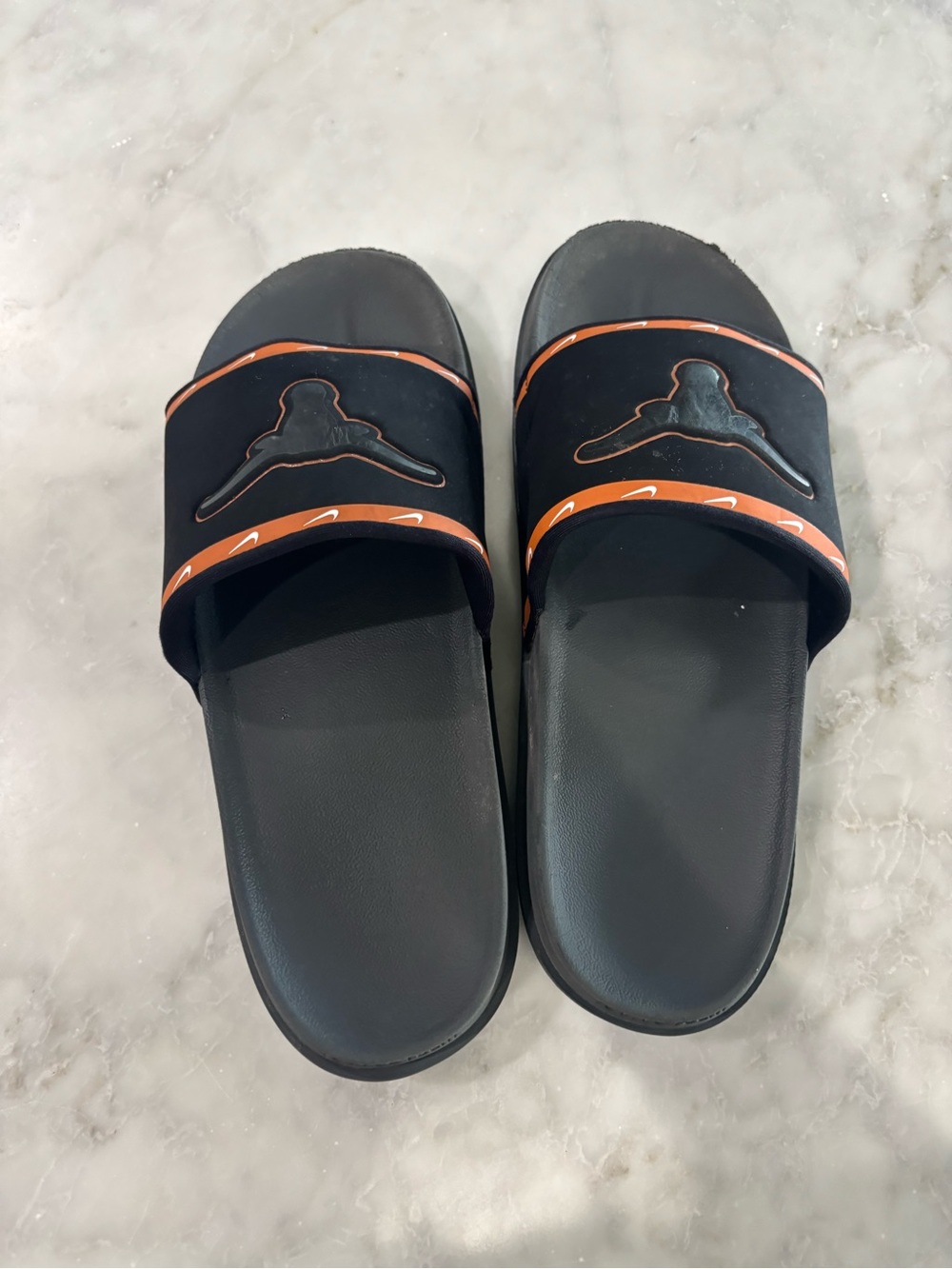 Nike Texas Longhorns Black Burnt Orange Slide Sandals Mens 13 DD0550-001 - Picture 3 of 5